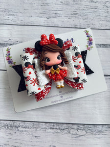 4.5" Violet bow - Mouse Girl
