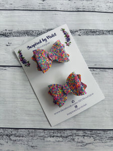 Itty Bitty Imogen piggy set - Rainbow Glitter