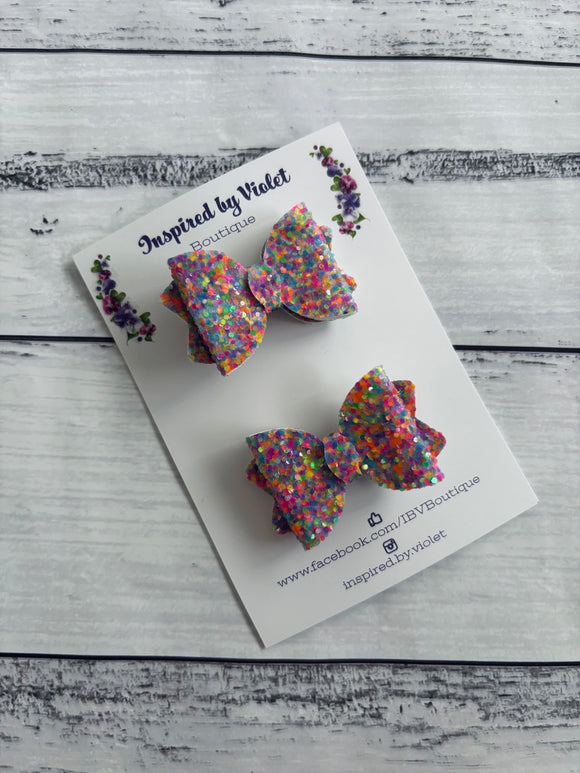 Itty Bitty Imogen piggy set - Rainbow Glitter