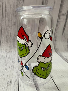 16oz plastic cup - Green Guy Christmas Lights