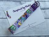 Faux Leather Key Fob/Wristlet - Purple Poke Valentines