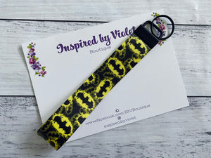 Faux Leather Key Fob/Wristlet - The Bat