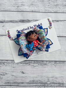 4.5" Bella Clay bow - 626 & Girl