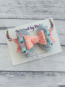 4.5" Violet bow - Monsters