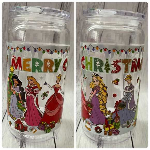 16oz plastic cup - Christmas Princess