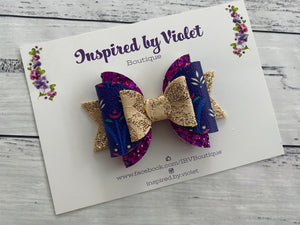 3.5" Violet bow - Ice Sister