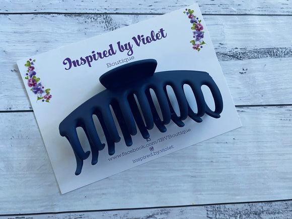 Large Standard Claw Clip - Navy