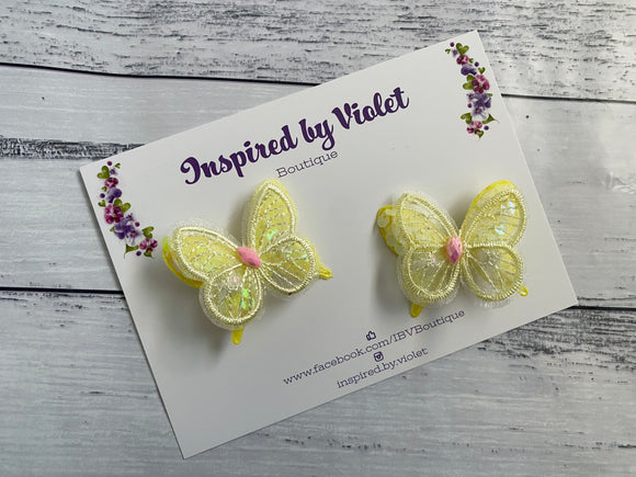 Butterfly piggies - Yellow