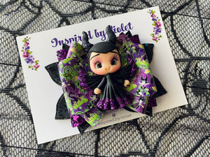 4.5" Bella Clay bow - Dark Fairy Mal