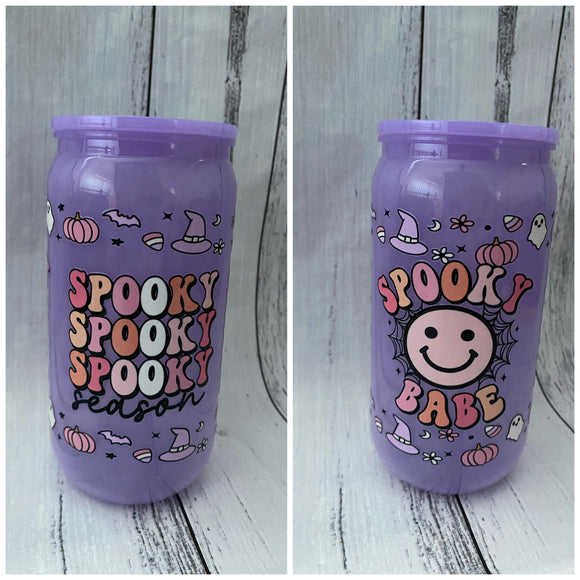 16oz plastic cup - Spooky Babe