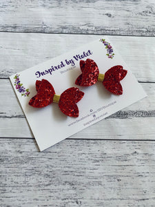 2.5” Sophia Piggy set - Red Glitter