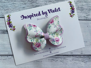 3.25" Butterfly bow - Lilac & Floral