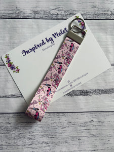 Faux Leather Key Fob/Wristlet - Doll Dreamhouse