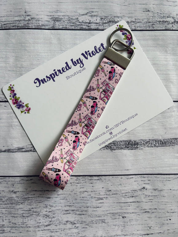 Faux Leather Key Fob/Wristlet - Doll Dreamhouse