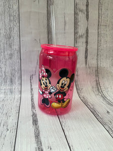 16oz plastic cup - Mouse Pink