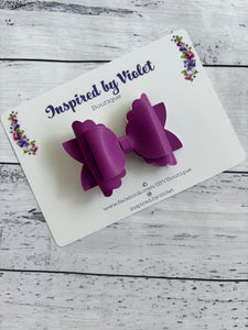 3" Ava bow - Smooth Purple