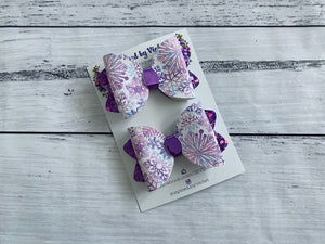 2.5" Imogen piggy set - Purple Snowflakes