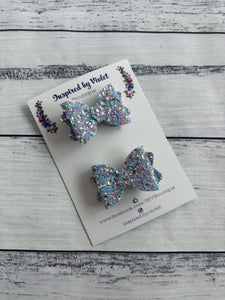 Itty Bitty Imogen piggy set - Blue/Pink Glitter