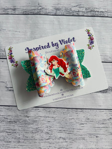 4" Ava Resin bow - Mermaid Princess
