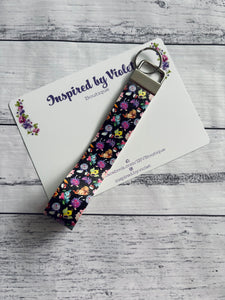 Faux Leather Key Fob/Wristlet - Pocket Monsters