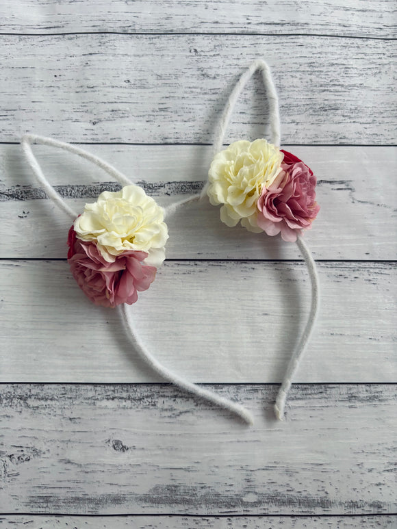 Easter headband - White/Dusty pink