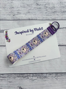 Faux Leather Key Fob/Wristlet - Bubu Purple