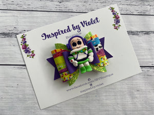 3.5" Violet bow - Astronaut Toy