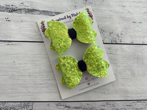 2.5" Imogen piggy set - Fluro Lime