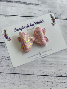 3" Ava bow - Pink Chunky