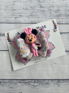 4.5" Bella Clay bow - Easter Mouse
