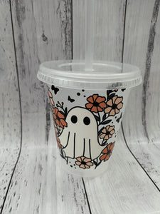 16oz tapered plastic cup - Cute Ghost