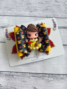 4.5" Bella Clay bow - Rose Princess