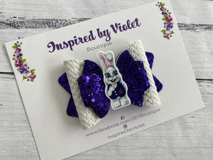 3.5" Imogen Resin bow - Chocolate Bunny