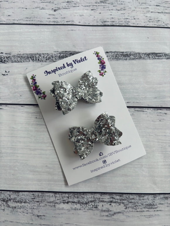 Itty Bitty Imogen piggy set - Silver Glitter