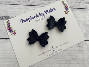 Itty Bitty Imogen piggy set - Black Embossed Floral