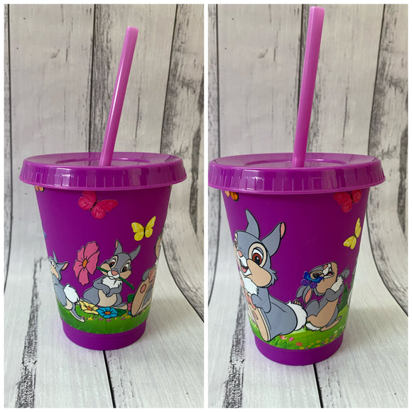 16oz tapered plastic cup - Thump Bunny Bright Purple