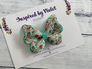 3.25" Butterfly bow - Mint Koala