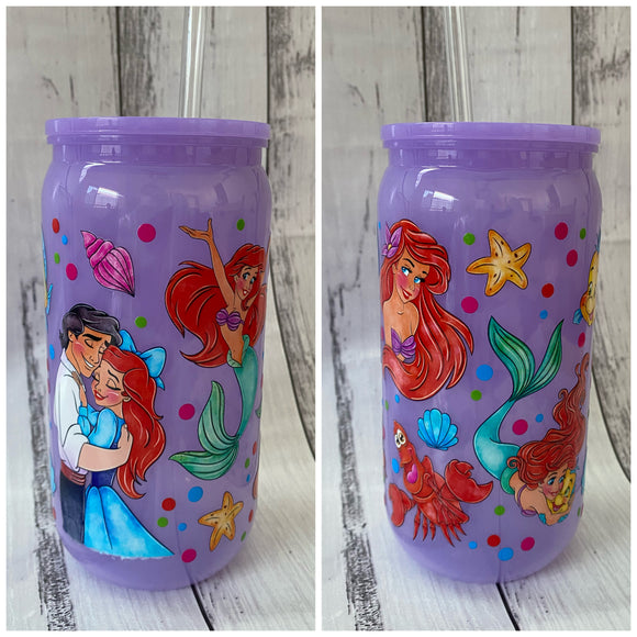 16oz plastic cup - Mermaid Purple