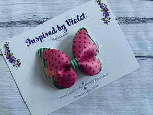 3.25" Butterfly bow - Watermelon