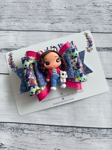 4.5" Violet bow - Dollhouse