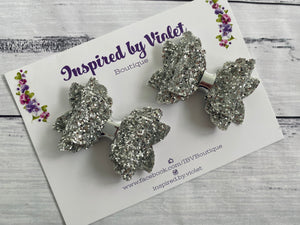 2.5" Ava Piggy set - Silver Sparkle