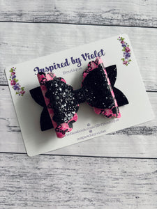 4" Ava bow - Hot Pink Doll