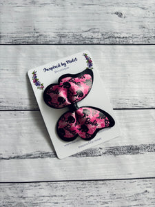 3.25" Butterfly bow - Hot Pink Doll