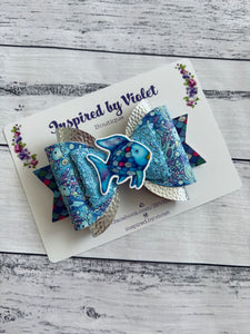 4.5" Violet Resin bow - Fish