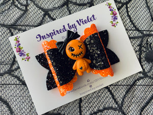 4" Ava bow - Orange Voodoo Doll