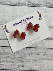 Itty Bitty Imogen piggy set - Red Tartan