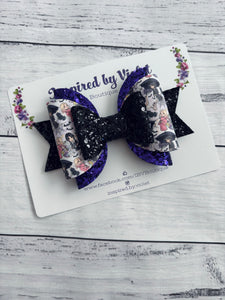 4.5" Violet bow - Spooky Girl