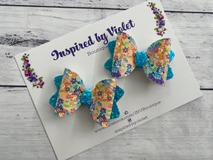 2.5" Imogen piggy set - Blue Dog Floral