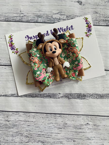 4.5" Bella Clay bow - Christmas Mouse