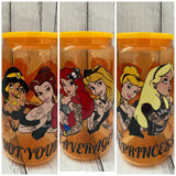 16oz Glass cup - Not your average princess